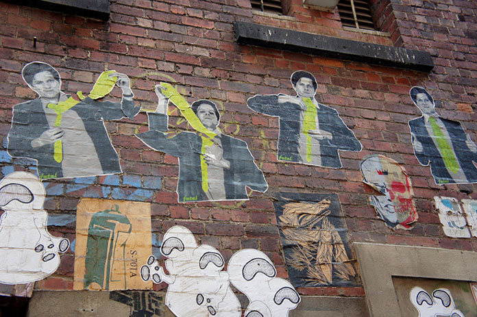 Street art graffiti Duckboard Place Melbourne